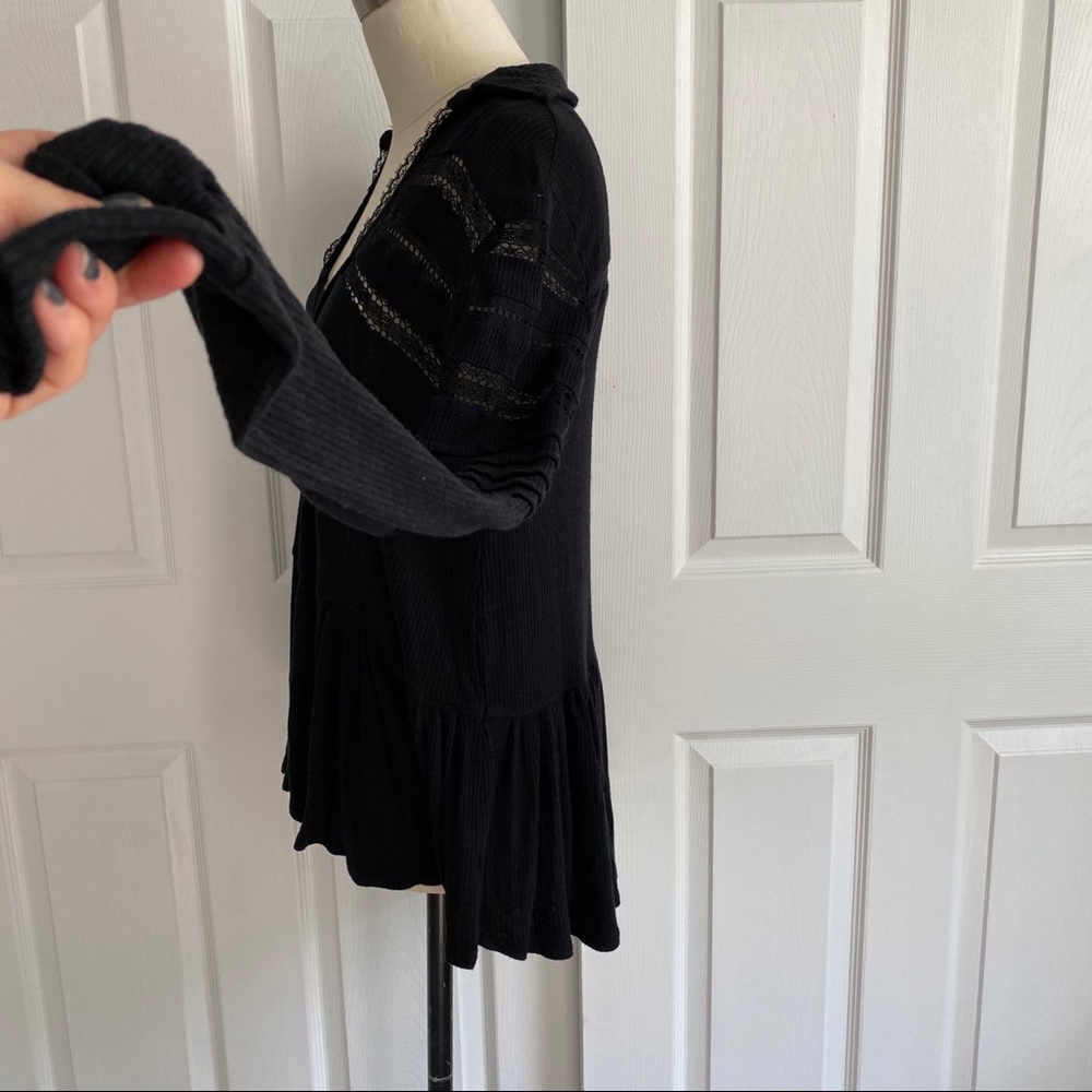 Free People Set to Stun Lace Flowy Boho Top - Picture 8 of 15